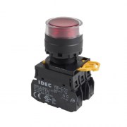Idec YW1L-MF2E11QM3-R: Nút nhấn Φ22 màu đỏ