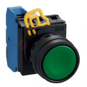 Idec YW1B-M1E10-B: Nút nhấn Φ22 màu đen