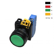 Idec YW1B-A1E10-B: Nút nhấn Φ22 màu đen