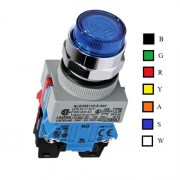 Idec ALW29911D-A: Nút nhấn có đèn, loại lồi Idec (made in Japan) màu hổ phách, Dòng TW Φ22