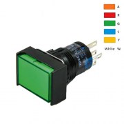 Idec AL6H-M14-GC: phi 16, hình chữ nhật, Màu xanh lá